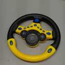 Toy Steering Wheel for Kids with Light and Music,Simulated Driving Toys Gift for Toddlers 3+ (Yellow)