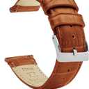 BARTON WATCH BANDS 12mm Toffee Brown - Alligator Grain - Quick Release Leather Watch Bands for Women