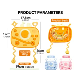 Montessori Busy Board for 1 Year Old, Busy Board, Baby Sensory Board Toddler Travel Toys for Kids Preschool Learning Activities Boys & Girls Birthday (Orange) 