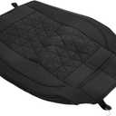 Backless Seat Cushion for Car Single Piece Pu Leather Decorative Pad Easy Install Clean Comfort for Vehicle