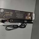 SKIMI Airflow Styler, Titanium Flat Iron Hair Straightener, Professional Curling Iron with Cooling Air Vents to Lock in Style, 5 Temps & Dual Voltage, Auto Off (Black & Bright Champagne).