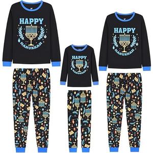 Joyond Matching Family Hanukkah Pajamas Men Hanukkah PJs 100% Cotton Holiday Pjs Mens Sleepwear Long Sleeves Sets Man Size XXL