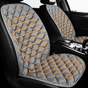 Jokuye 1 Pack Car Seat Cushion Comfortable Seat Cover for Cars, Full Back and Seat Cushion for Driver and Passenger-Gray