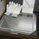 ENJNST Makeup Mirror with Lights, 12.6 x 17.7 Inch LED Vanity Mirror, Lighted Makeup Mirror with Dimmable 3 Modes, Smart Touch Control, Aluminum Frame and Tempered Glass Base, Bronze