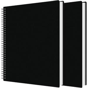 2Pcs Portfolio Binder with Plastic Sleeves, 50 Pockets Presentation Book Display 100 Pages File Folder for Artwork, Sheet Music, Document, Diamond Painting