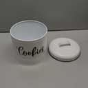 Farmhouse Cookie Jar for Kitchen Counter, 1 Gallon Vintage Cookie Jar with Airtight Lid, Large Food Storage Container for Candy, Cookies, Dessert, Rustic Kitchen Decor and Accessories (White)