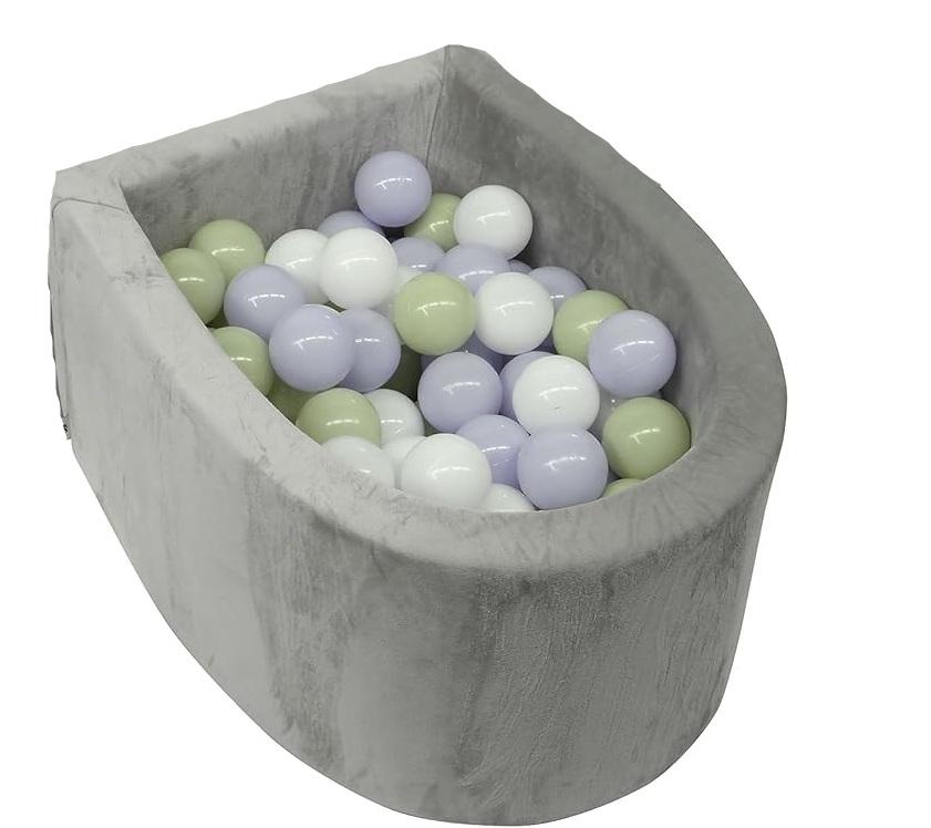 Foam Climbing Block for Toddlers 1-3 - Climb and Crawl Activity Block - Indoor Activity Play Structure for Toddlers - Foam Soft Play Block for Babies  - Balls NOT Included - Gray