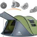 4 Person Easy Pop Up Tent Waterproof Automatic Setup 2 Doors-Instant Family Tents for Camping Hiking & Traveling