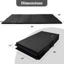 Fitvids 4'x8'x2" Gymnastics Mat, Home Exercise Mat with Carrying Handles, Folding Gym Workout Tumbling Mat for Yoga, Pilates, Stretching, MMA, Core Workouts, Fitness Aerobics Mats for Gym Training