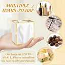 Yeaqee 25 Pcs Mini Metallic Paper Gift Bags with Handles 4x2.75x4.5'' Tiny Small Gift Bags with Thank You Tag for Wedding Graduation Birthday Party Return Gifts Jewelry Business (White,Gold)