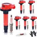 Set of 6 Upgraded Ignition Coil Pack and Spark Plug 2011-2020 For Ford F150 Expedition Explorer Flex Taurus Transit, For Lincoln MKS MKT Navigator Turbo 3.5 V6 Replaces UF646