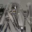 KINGSTONE 24-Piece Silverware Set with Steak Knives, Flatware Set for 4, Stainless Steel Tableware Cutlery Set for Home Restaurant, Mirror Finish,Modern Design