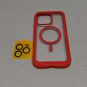 Miracase Magnetic for iPhone 15 Pro Max Case 6.7'' [Compatible with Magsafe] Full-Body Military Drop Proof for iPhone 15 ProMax Case with Built-in 9H Tempered Glass Screen Protector,Red