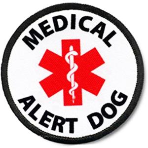 3" Medical Alert Dog Patch, EMS Medical Services Dog Tactical Hook Loop Embroidery Patch Emblem Badge for Dog Vest