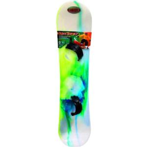 Emsco Group ESP 107 cm Day Glow Suprahero Snowboard - Starter Board with Adjustable Wrap Bindings - Tie-Dye