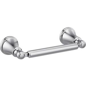 Delta Woodhurst (1-Pack) Toilet Paper Holder Polished Chrome Tissue Roll Holder for Bathroom Organization and Storage Pivoting Toilet Tissue Holder Wall Bathroom Accessories 73250