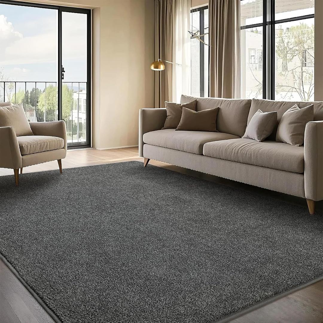 Area Rug for Living Room, Non-Slip Rugs for Boys's Bedroom, 4x6Ft Washable Carpet with Memory Foam for Bedside Office Dorm Entryway Hallway,Black and White