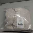 NICETOWN Linen Cream Curtains for Living Room 96 inches Long, Rod Pocket & Back Tab Semi Sheer Window Treatments Privacy Added with Light Filtering Drapes for Bedoom, W55 x L96, 2 Panels