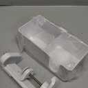 KDD 4-in-1 Desk Organizer - Under Desk Cup Holder and Headphone Hanger with 2 Wire Holes - Rotating Hanger and Detachable Storage for Cup, Phone and Pen (White)