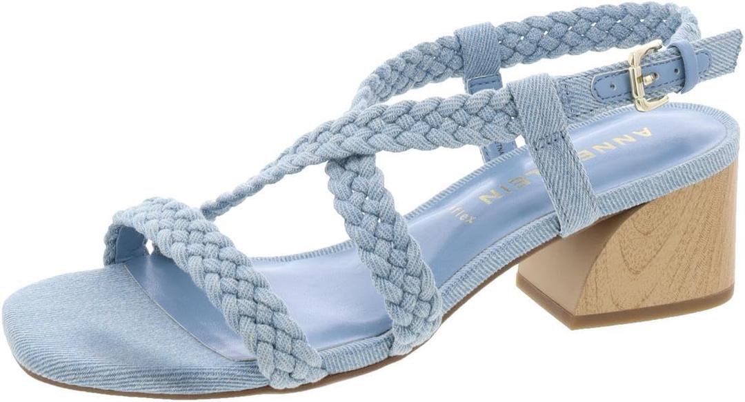 Anne Klein Women's Meliza Heeled Sandal (8, Denim)