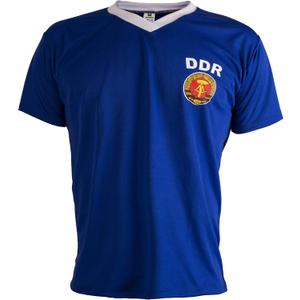 East Germany DDR 1970's Retro Football Shirt Mens Top - XL Blue