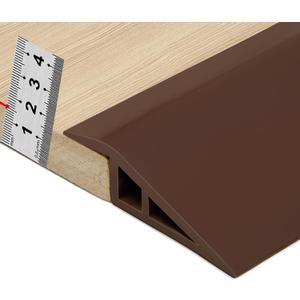BNELL Carpet & Floor Edging Trim Strip,Self Adhesive-PVC Floor Transition Strip,Threshold Transitions Suitable for Threshold Height Less Than 15mm (6.56FT_Coffee)