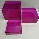 6Pcs Purple Buffet Risers Acrylic Boxes Display Food Risers for Buffet Table Platter Parties Weddings Catering Dessert Collectibles Figures Show ( 6''x7''x8'')