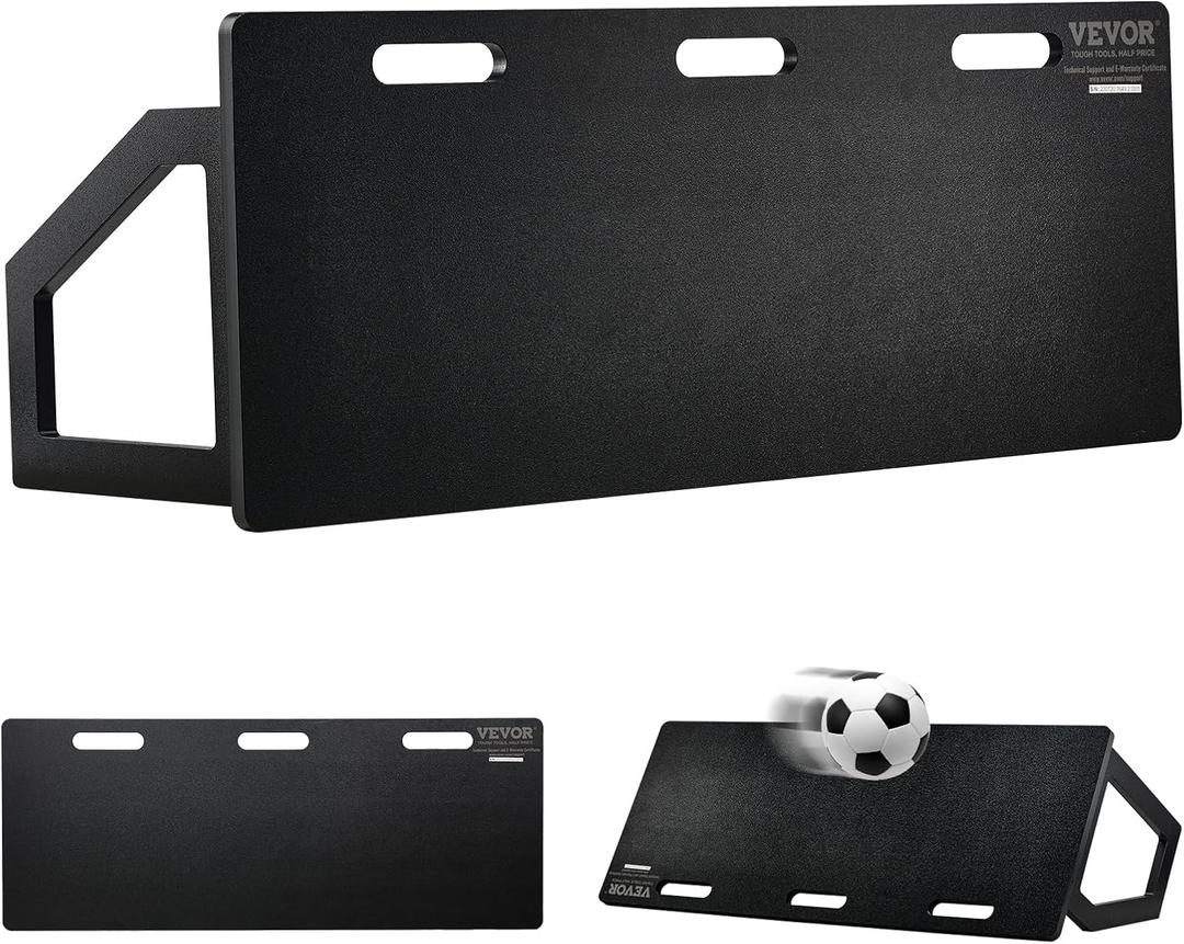 VEVOR Soccer Rebounder Board, Portable Soccer Wall with 2 Angles Rebound, Foldable HDPE Kickback Rebound Board, Soccer Training Equipment for Kids and Adults, Passing & Shooting Practice