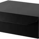 Black Extra Large Gift Box with Lid 1 Pcs 19x16x6 Inches, Gift Box large Black Gift Boxes for Presents Clothes Robe Wedding Dress Sweater,Reusable Foldable Bridesmaid Proposal BoxMatte, 1 count
