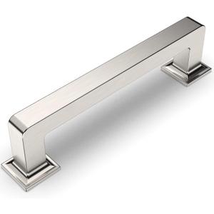 Amerdeco 10 Pack Brushed Satin Nickel Cabinet Pulls 3 Inch(76MM) Hole Centers Kitchen Cabinet Handles Cabinet Hardware Kitchen Handles for Cabinets Cupboard Handles Drawer Pulls ZH0019 (3"/76MM Hole Center)