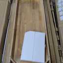 DELAVIN 59 Inch Large Solid Wood Dining Table for 4-6 People, Mid Century Rectangular Kitchen Table, Farmhouse Oak Dining Room Table for Dining Room, Living Room, Easy Assembly, Walnut