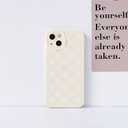 Lovmooful Compatible for iPhone 14 Plus Case Cute Checkerboard Lattice Plaid with Color Design for Girls Women Soft TPU Shockproof Protective Girly for iPhone 14 Plus Case-White