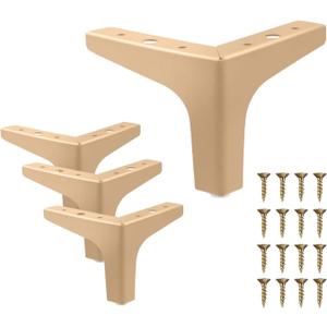 Furniture Legs Modern Feet: Gold Metal Furniture Legs 4 Inch DIY Replacement Couch Legs Set of 4