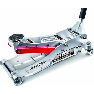 Power Zone 680061 3-Ton Aluminum Hydraulic Racing Jack, Lift Range: 3-3/ 4” to 19-5/ 16”, Silver, 680061-A
