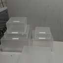 Leinuosen 6 Pcs Large Buffet Risers, 6 to 11 Inch Catering Dessert Table Risers Food Decorative Stands with hollow bottom for Catering Supplies, Party (Clear, Square)