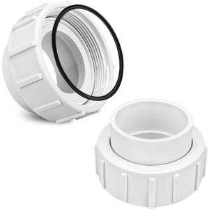 2" Half Union Adapter Replaces Pentair PKG188 Half Union Adapter, Fits Pentair Sta-Rite Heater and Salt Water Chlorinator Cell, Pool & Spa Replacement Parts, 2 Pack