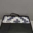 Smiry Waterproof Outdoor Rug 5x8 ft, Reversible Plastic Straw Patio Camping Rugs, Outdoor Indoor RV Mat Carpet for Patio, Outside Entry, Backyard, Deck, Bench, Picnic, Camper, White & Navy