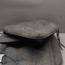 downluxe Indoor Chair Cushions for Dining Chairs, Tufted Overstuffed Textured Foam Kitchen Chair Pads with Ties and Non-Slip Backing, 15.5" x 15.5" x 4", Dark Grey, 4 Pack