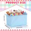 Wonderjune 3 Pcs Storage Basket Foldable Gift Baskets Rectangle Xmas Storage Bin Organizer Box with Handle for Family Cloth Toy Gifts (Unicorn Color)