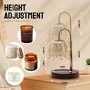 GEEZO Fragrance Candle Warmer LampElectric Candle Warmer with Timer & DimmerMom Christmas Birthday Gifts for Women, House Warming Gifts New Home Bedroom Decor