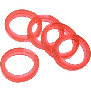 PATIKIL Key Caps Covers Rings, 25 Pack 1.2" Keys Identifiers Covers Coding Tags Marker Round Silicone Sleeve for Office House Apartment, Red