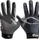 Cutters Football Gloves - Game Day Football Receiver Gloves with High Tack Silicone Grip, Superior Support and Protection, Adult & Youth (Black Fade) S/M