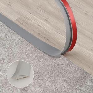 Carpet to Tile Floor Transition Strip, Grey Self-Adhesive Threshold Edging Trim (Length 5m, Cover Thickness Within 5mm) (16.4ft, Gray)