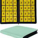 Premium 1000+ Pockets Card Binder,16 Pockets Trading Card Binder Ringless Side Loading Trading Card Album Folder for TCG - Light Green