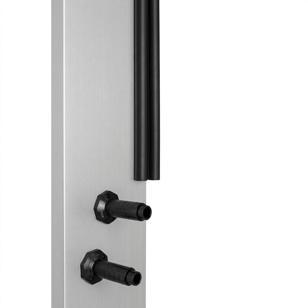 Curtain Rod Black Adjustable Curtain Rod for Windows, Black Extra Long Window Treatment Rods, Modern Design, Easy Installation