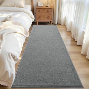 ISEAU 2x6 Soft Runner Rug for Hallway, Washable and Non-Slip, Grey