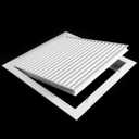 14" X 30" Aluminum Return Filter Grille - Easy Airflow - Linear Bar Grilles [Outer Dimensions: 16.5w X 32.5h]