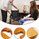 Wooden Curved Transfer Board from Bed to Wheelchair & Slide Board for Transferring - Sliding Board to Wheelchair, Bed, Toilet & Car - Weight Capacity 440 Lbs - Ideal for Seniors & Disabled
