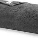 SEMAXE Luxury Bath Towels for Bathroom, 100% Cotton, Soft, Absorbent, and Quick-Drying, 55"x27", with Hanging Loops, Perfect for Hotels, Gyms, and Spas, Grey, 1 Pc Bath Towel