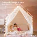 Tiny Land Kids Play Tent, Kids Tent for Girls and Boys, Indoor Playhouse for Toddlers, Large Play House | Reading Nook (Lace Play Tent)